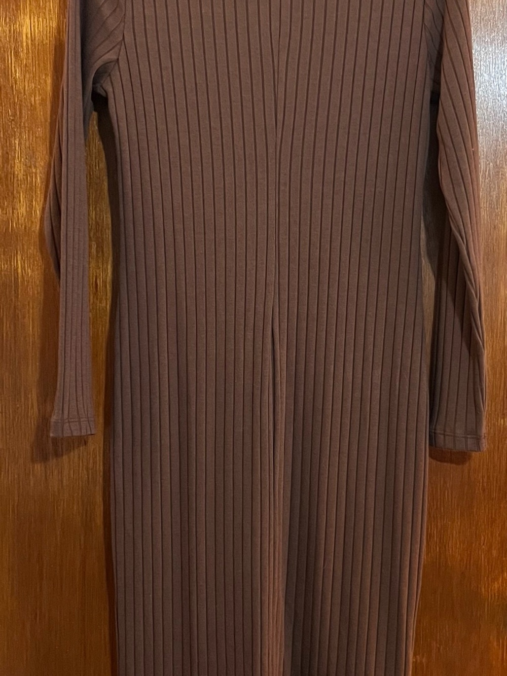 Old Navy Brown Ribbed Button-Front Midi Skirt - Picture 4 of 6